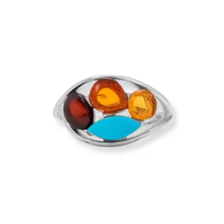 Jewelszone-Multi-Color-Amber-and-Turquoise-Ring-1