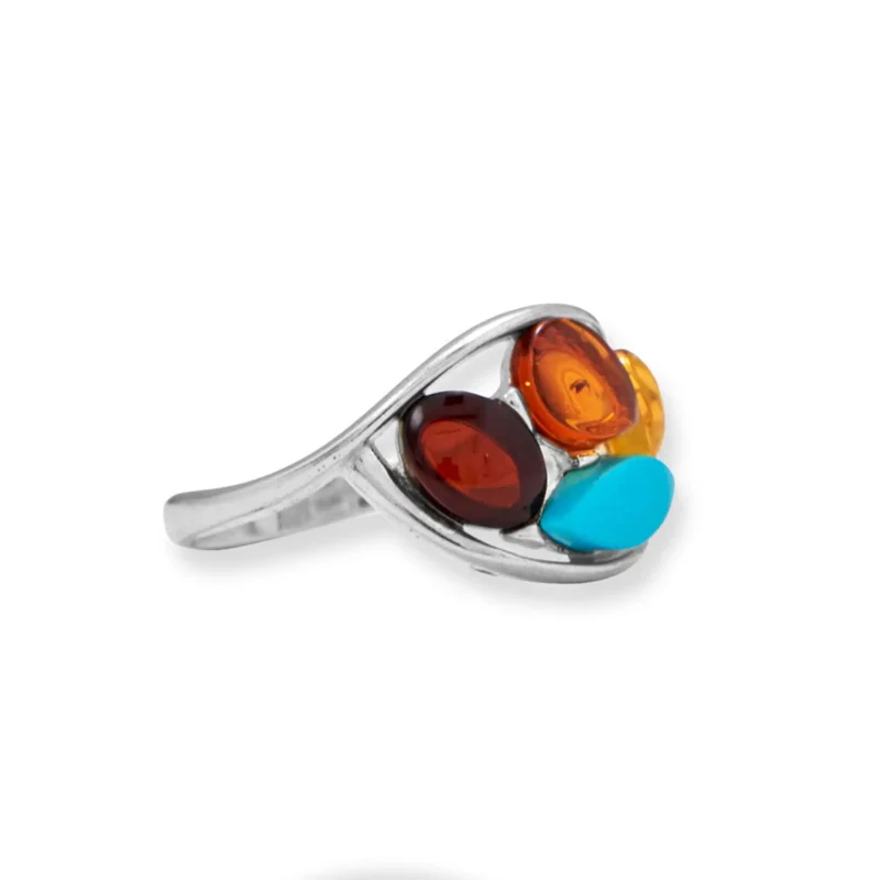 Jewelszone-Multi-Color-Amber-and-Turquoise-Ring-2